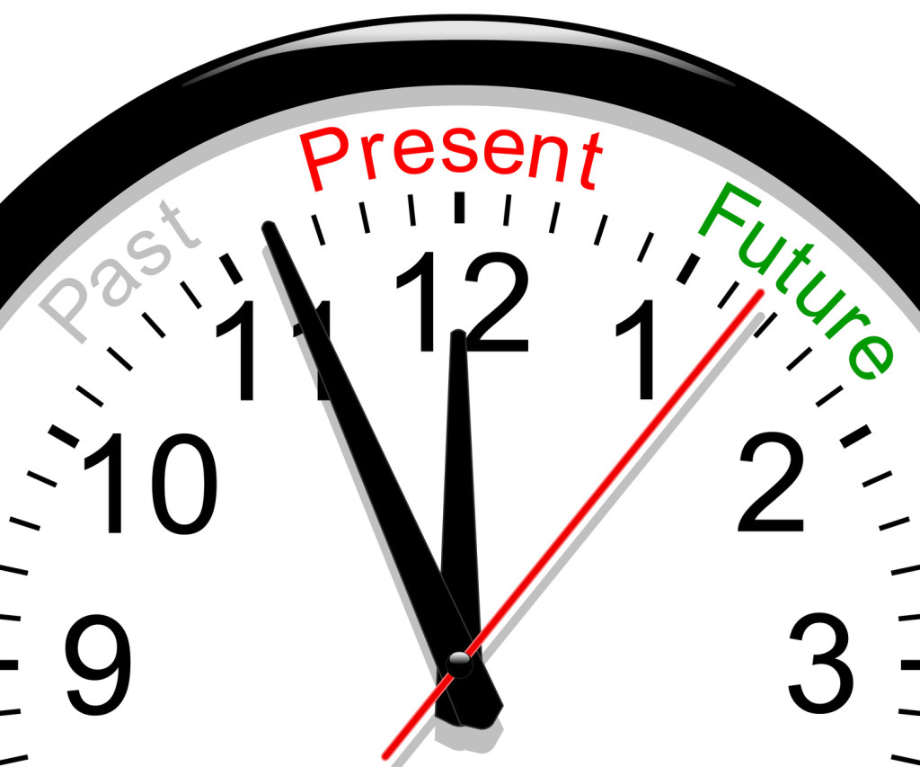 Clock past, present, future